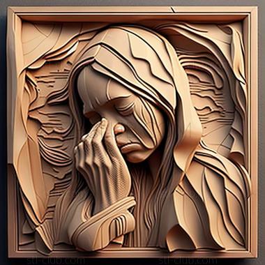 3D мадэль Сесилия Бо, американская художница. (STL)